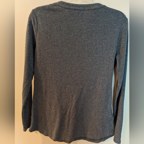 Eddie Bauer 100%Cotton Knit Tunic, Heathered Charcoal Sz Petite M - Picture 4 of 4
